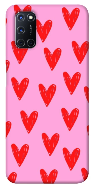 Чохол на Oppo A52 / A72 / A92 Red hearts 2 фото 1 з 1
