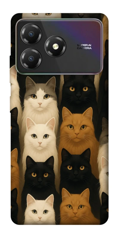 Чохол на ZTE Blade A36 Colorful Cat Collage фото 1 з 1