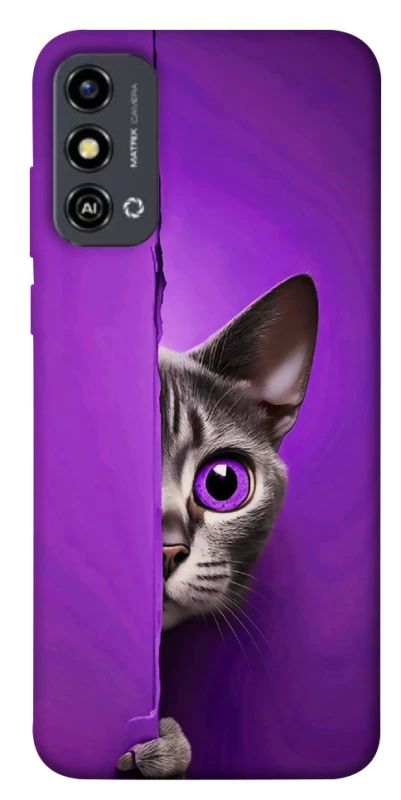 Чехол на ZTE Blade A53 Кот-подглядыватель фото 1 из 1