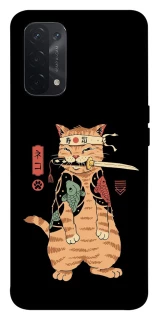 Чохол на Oppo A54 5G / A74 5G Кіт-самурай фото 1 з 1