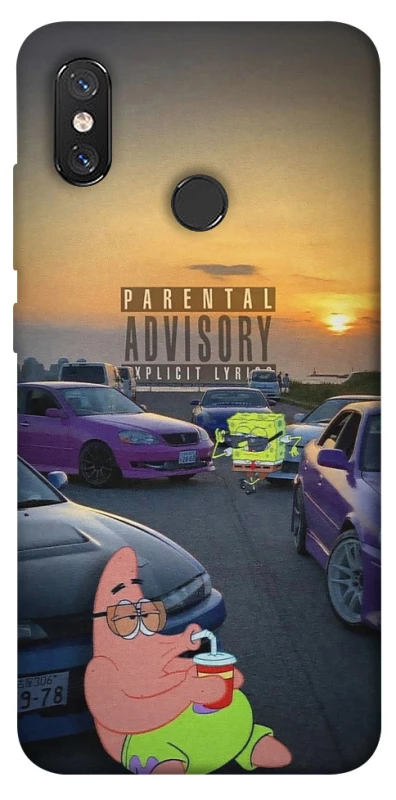 Чехол на Xiaomi Mi 8 Патрик на гонках фото 1 из 1