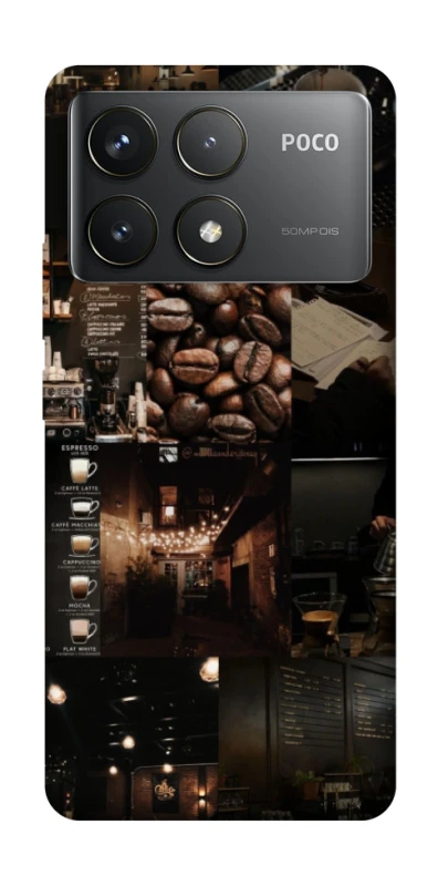 Чохол на Xiaomi Poco F6 Pro Coffee collage ver.1 фото 1 з 1