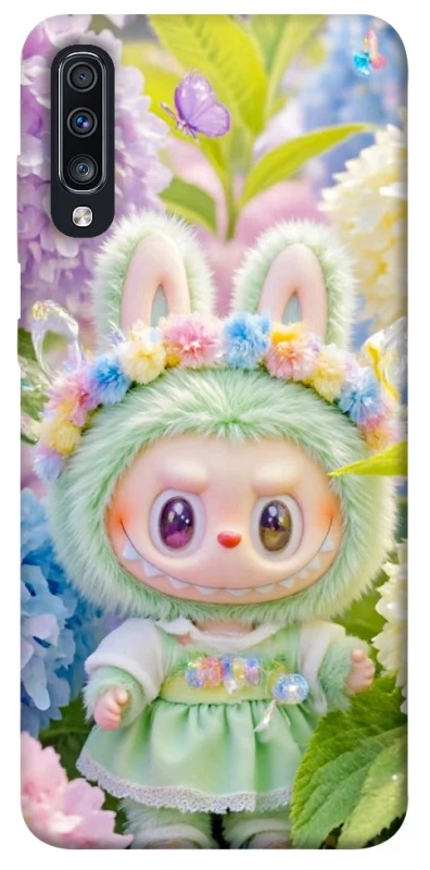 Чохол на Samsung Galaxy A70 (A705F) Labubu & Flowers ver.2 фото 1 з 1
