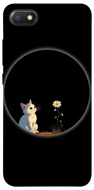 Чехол на Xiaomi Redmi 6A Cat and flower фото 1 из 1