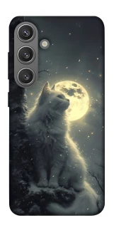 Чохол на Samsung Galaxy S24 Кіт під місяцем фото 1 з 1