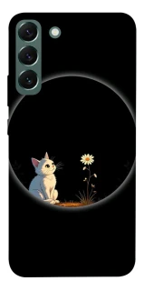 Чехол на Samsung Galaxy S22+ Cat and flower фото 1 из 1