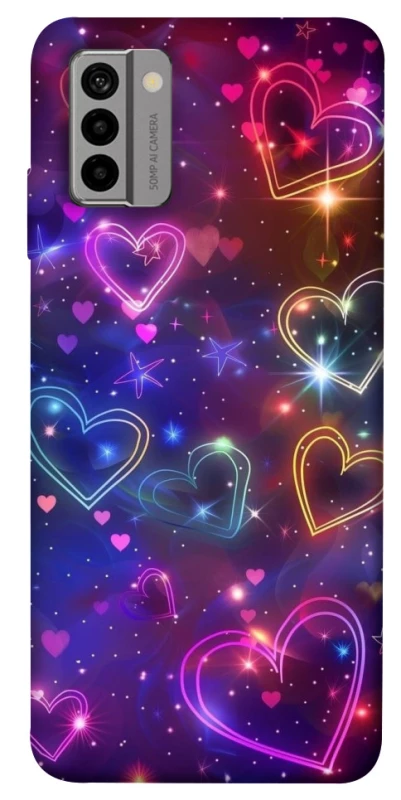 Чохол на Nokia G22 Drawn hearts фото 1 з 1