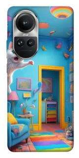 Чохол на Oppo Reno 10 crazy cat фото 1 з 1