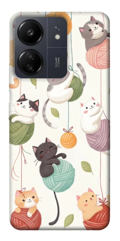 Чохол на Xiaomi Poco C65 Funny Kittens фото 1 з 1