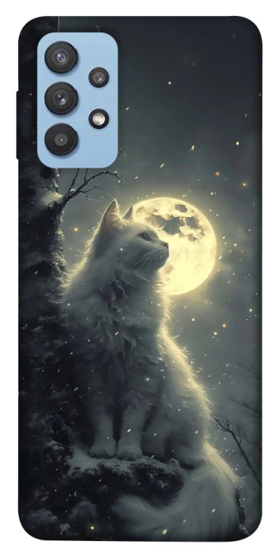 Чохол на Samsung Galaxy M32 Кіт під місяцем фото 1 з 1