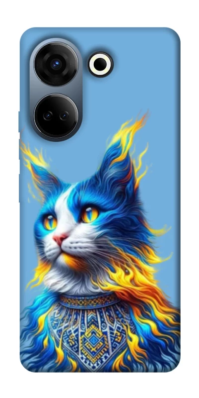 Чехол на TECNO Camon 20 Pro (CK7n) Кот патриот фото 1 из 1