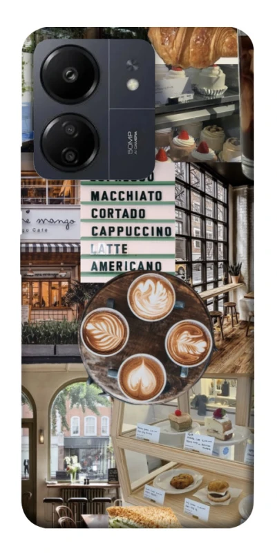 Чехол на Xiaomi Poco C65 Coffee collage ver.5 фото 1 из 1