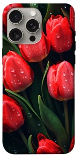 Чохол на Apple iPhone 15 Pro Max (6.7") Червоні тюльпани фото 1 з 1
