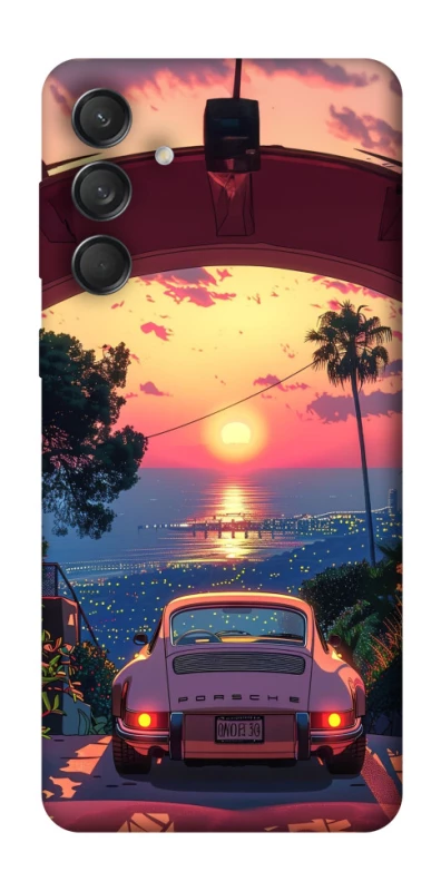 Чехол на Samsung Galaxy M55 Porsche at sunset фото 1 из 1