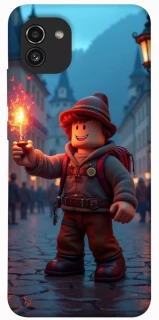 Чохол на Samsung Galaxy A03 Roblox Fire Logo Blue Flames фото 1 з 1