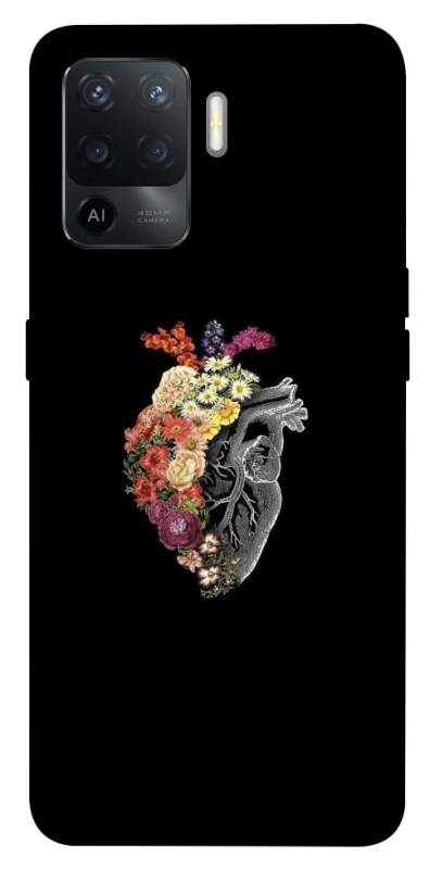 Чохол на Oppo Reno 5 Lite Heart with flowers фото 1 з 1