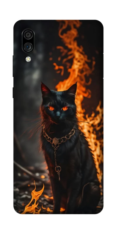 Чехол на ZTE Blade A5 (2020) Огненный кот фото 1 из 1
