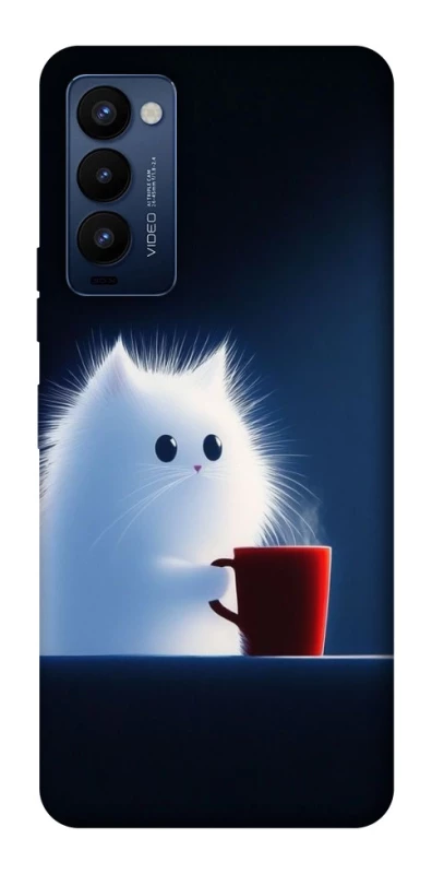 Чохол на TECNO Camon 18 Pro Чохол кіт з кавою фото 1 з 1