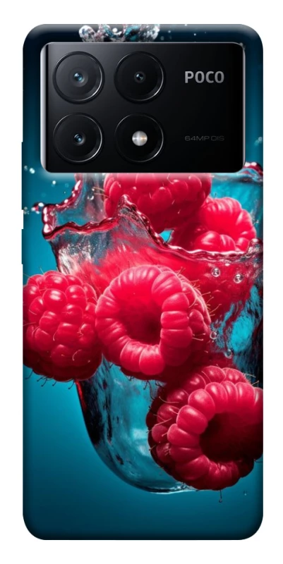 Чохол на Xiaomi Poco X6 Малинка у воді фото 1 з 1