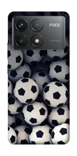 Чехол на Xiaomi Poco F6 Pro Футбольные мячи фото 1 из 1