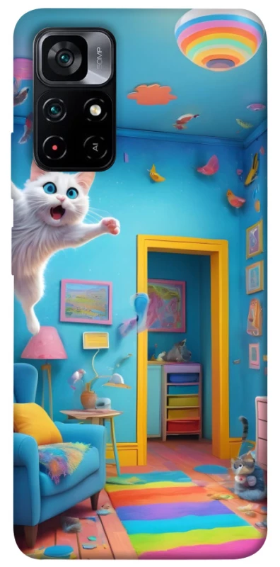 Чехол на Xiaomi Poco M4 Pro 5G crazy cat фото 1 из 1