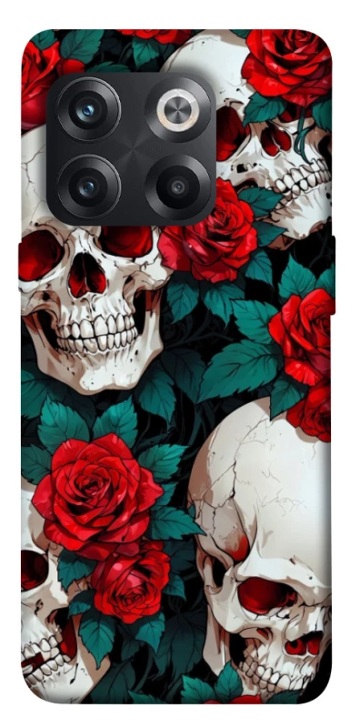 Чохол на OnePlus 10T skull and rose фото 1 з 1