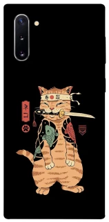 Чехол на Samsung Galaxy Note 10 Кот-самурай фото 1 из 1