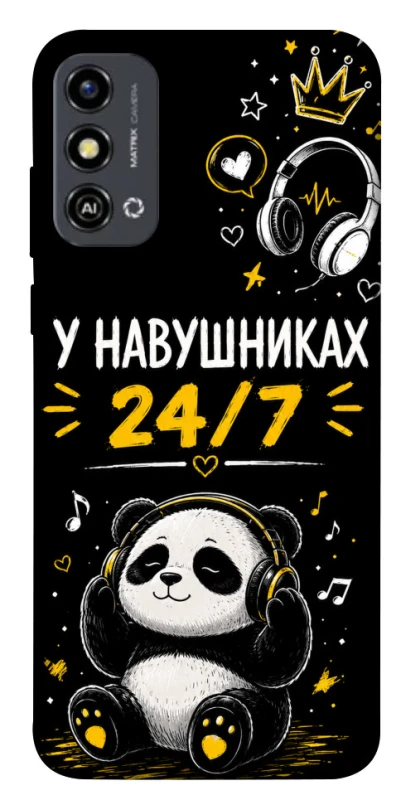 Чехол на ZTE Blade A53 У навушниках 24/7 фото 1 из 1