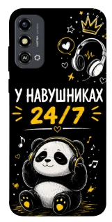 Чехол на ZTE Blade A53 У навушниках 24/7 фото 1 из 1