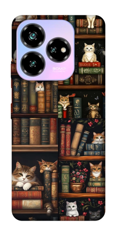 Чохол на ZTE Nubia V60 Cats & Books фото 1 з 1