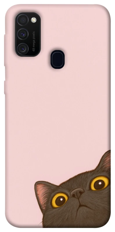 Чехол на Samsung Galaxy M21 Peeping cat фото 1 Чехол на Samsung Galaxy M21 Peeping cat фото 1 из 1