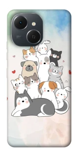 Чехол на TECNO Spark 40C Funny Pets ver.2 фото 1 из 1