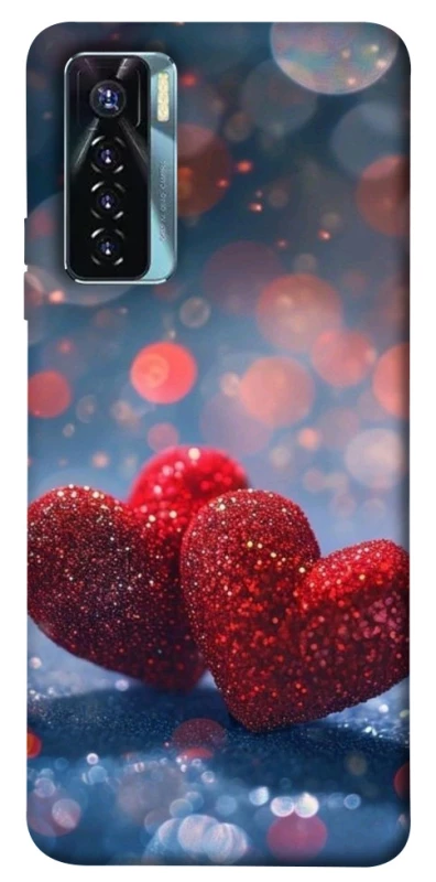 Чохол на TECNO Camon 17 Pro Red hearts фото 1 з 1