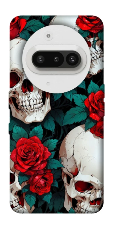 Чохол на Nothing Phone (3a) skull and rose фото 1 з 1