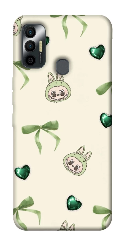 Чохол на TECNO Spark 7 Labubu Green Heart фото 1 з 1
