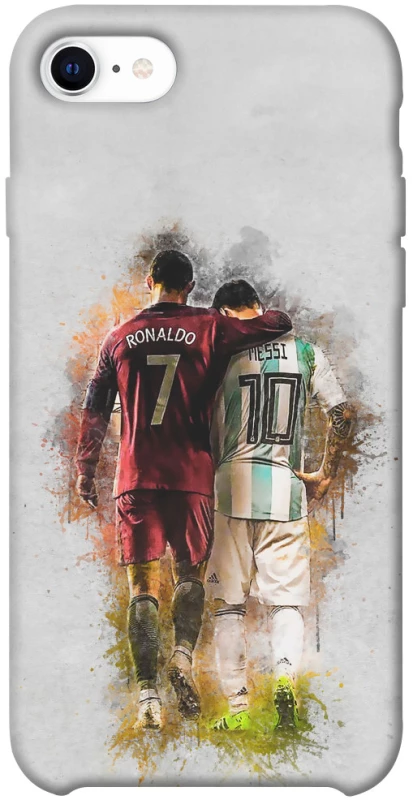 Чохол на Apple iPhone SE (2020) Ronaldo та Messi фото 1 з 1