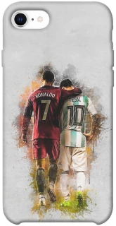Чехол на Apple iPhone SE (2020) Ronaldo и Messi фото 1 из 1