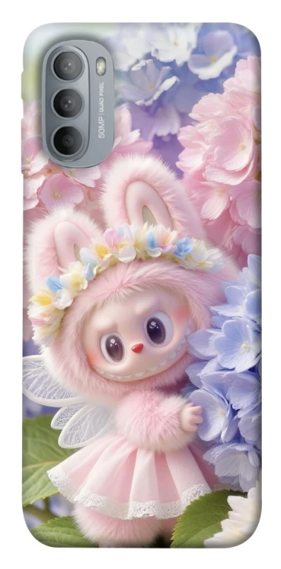 Чохол на Motorola Moto G31 Labubu & Flowers ver.1 фото 1 з 1