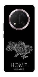 Чохол на Honor X9c Ukraine black map фото 1 з 1