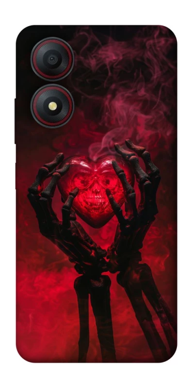 Чохол на ZTE Blade A34 4G Heart in the hands of a skeleton фото 1 з 1