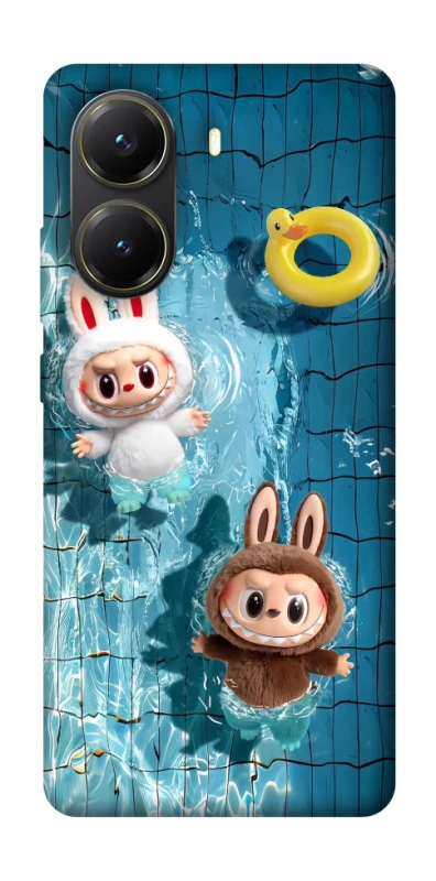 Чохол на Xiaomi Poco X7 Pro Labubu in the pool фото 1 з 1