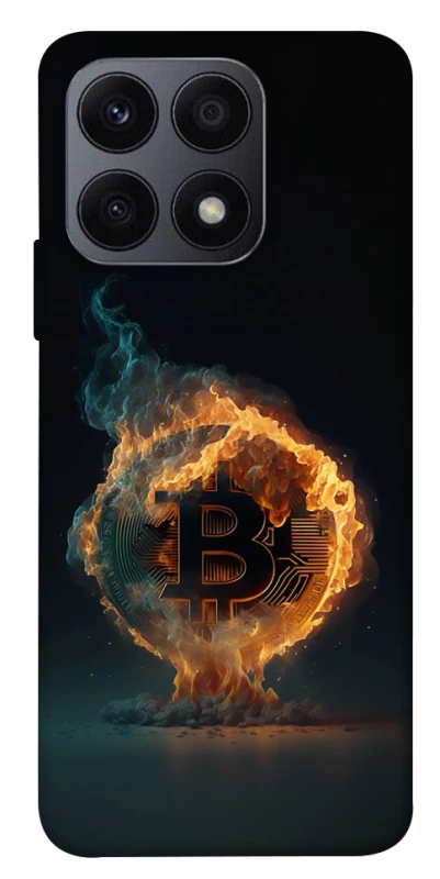 Чехол на Huawei Honor X8a Fire Bitcoin фото 1 из 1