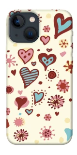 Чехол на Apple iPhone 13 mini (5.4") Pretty hearts фото 1 из 1