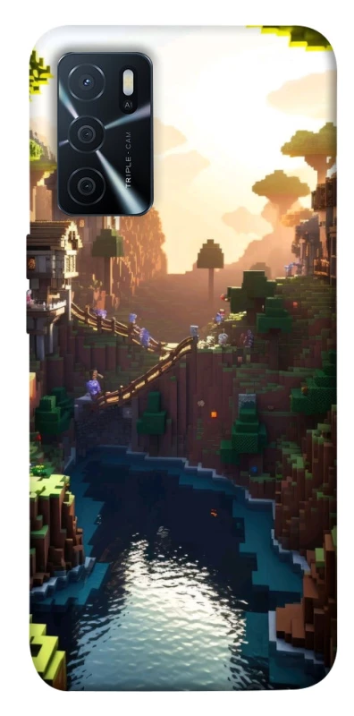 Чехол на Oppo A16s / A16 Minecraft sunset фото 1 из 1