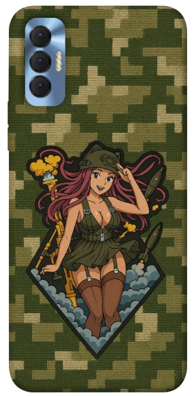 Чохол на TECNO Spark 8P Military Waifu фото 1 з 1