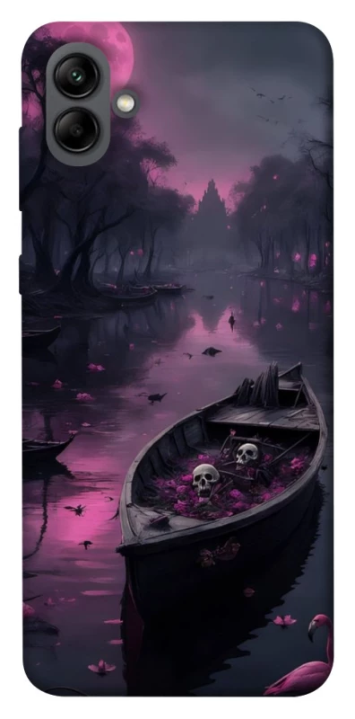 Чехол на Samsung Galaxy A04 Boat and flamingo фото 1 из 1