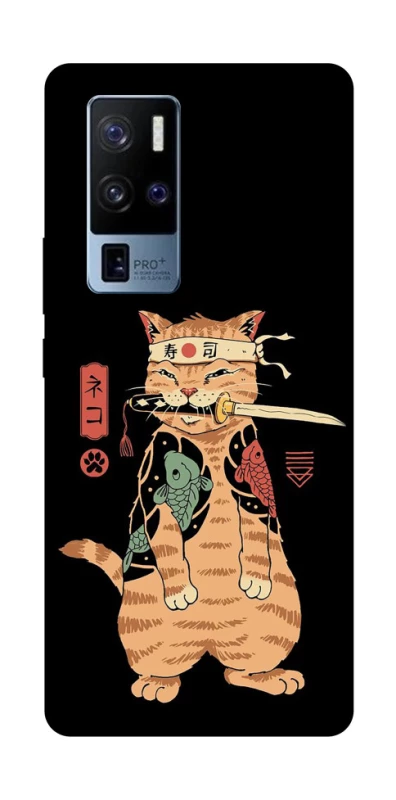 Чохол на Vivo X50 Pro+ Кіт-самурай фото 1 з 1
