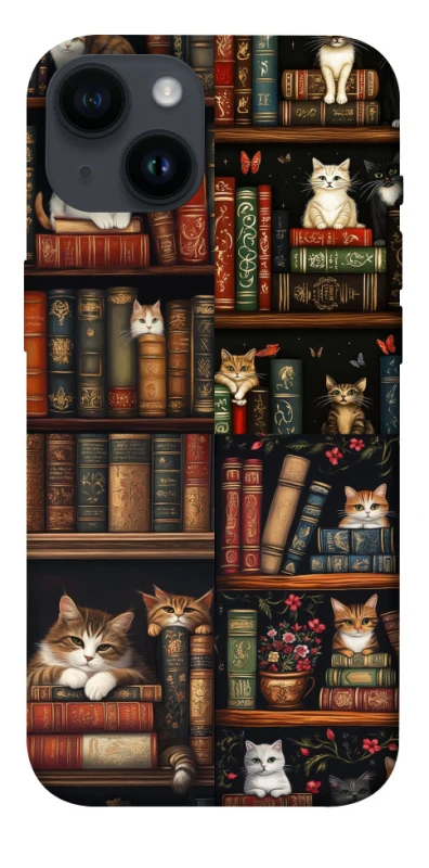 Чехол на Apple iPhone 14 (6.1") Cats & Books фото 1 из 1