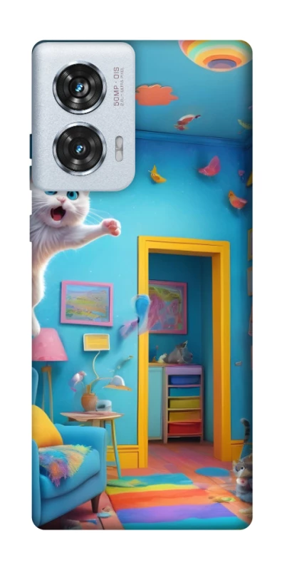 Чохол на Motorola Edge 50 Fusion crazy cat фото 1 з 1