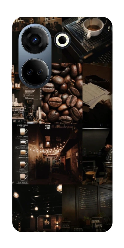 Чохол на TECNO Camon 20 Pro (CK7n) Coffee collage ver.1 фото 1 з 1